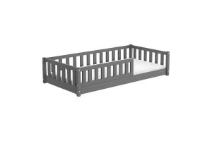 SOPHIA 90x200 Grau Bodenbett Einzelbett Deine Möbel