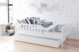 SOPHIA 120x200 Weiß Kinderbett mit einer Schublade Deine Möbel