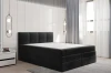 Modernes anthrazitfarbenes Boxspringbett mit Bettkasten ohne Bettzeug