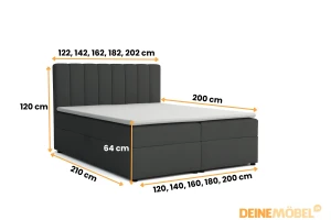 RICK Boxspringbett mit Bettkasten Deine Möbel