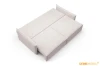 Funktionales Schlafsofa in Hellgrau, vollständig ausgeklappt als bequemes Gästebett.