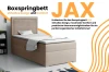 Stilvolles Boxspringbett JAX in Beige für maximalen Komfort und modernes Schlafzimmerdesign.