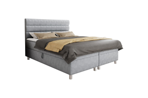 ANGEL 140x200 Velour Paros 6 Dunkelgrau Boxspringbett mit Bettkasten Deine Möbel