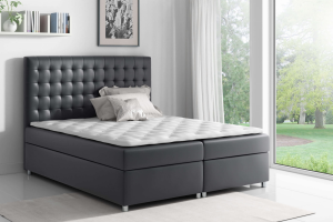 ARVED 120x200 Velour Jasmine 96 Anthrazit Boxspringbett mit Bettkasten Deine Möbel