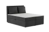 Dunkelgraues Boxspringbett Cord mit Stauraum und Kissen