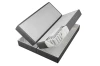 Opbouw van een boxspringbed met puntelastische pocketvering in de detailweergave.
