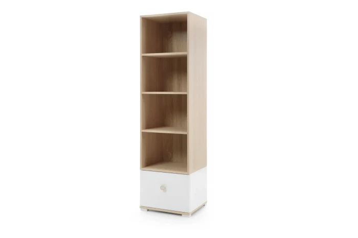 OKTAVIA-2-Kinderregal-Regal-45-cm-breit-Weiss-Eiche-Deine-Moebel