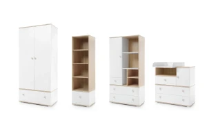 OKTAVIA A Babyzimmer-Komplettset OKTAVIA A Kinderzimmer-Set mit Wickelkommode Wickeltisch Babyzimmer Kinderzimmer Deine Möbel