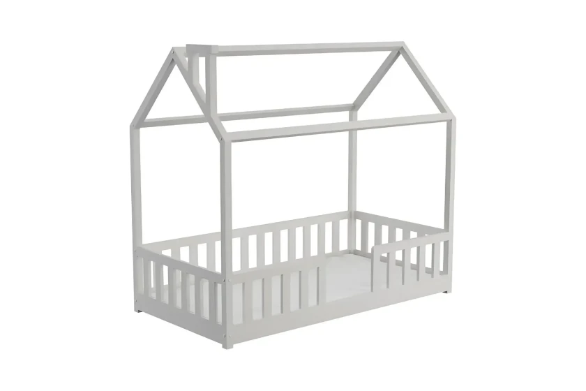 ROSI 90x200 Weiß Bodenbett Hausbett Einzelbett Deine Möbel