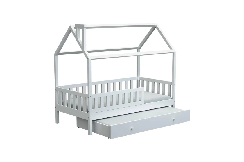 ROSI 140x200 Weiß Hausbett Ausziehbett Deine Möbel