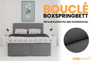 BOUCLE Boxspringbett Boxbett mit Bettkasten Deine Möbel