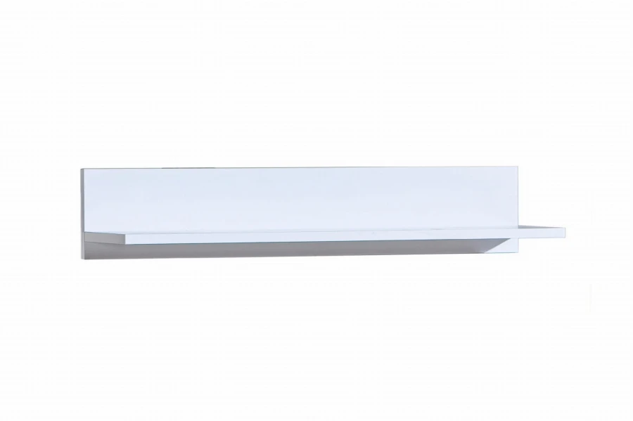 Schlichtes weißes Wandregal in modernem, minimalistischem Design.