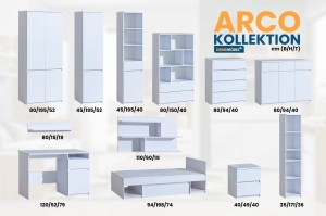 ARCO 12 Hängeregal Regal Wandregal Kinderzimmer Jugendzimmer 110 cm breit Deine Möbel