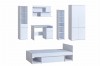Weißes Komplett-Set für Jugendzimmer mit Bett, Schrank, Schreibtisch und Regalen