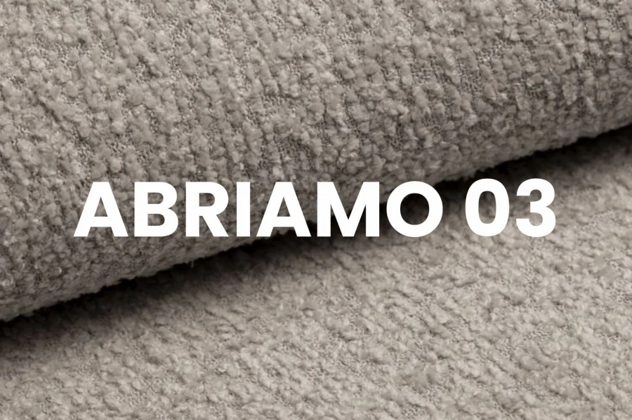 Detailansicht Abriamo 03: Hochwertiger Bouclé-Bezugsstoff für Boxspringbetten.