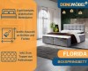 Produktvorteile des Boxspringbetts Florida: Inklusive Bettkasten, Kaltschaum-Topper und Farbauswahl.