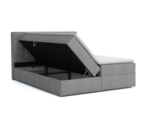FLORIDA 160x200 Stoff Cosmic 160 Hellgrau Boxspringbett mit Bettkasten Deine Möbel