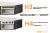 Auswahl der Matratzenhärte: H3 Bonell-Federkern oder H4 Taschen-Federkern.