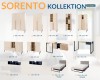 Sorento Kollektion von DEINEMÖBEL: Übersichtliche Darstellung verschiedener Möbel mit cm-Maßen (B/H/T).