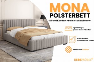 MONA Polsterbett mit Bettkasten Deine Möbel