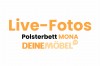 Live-foto's van het gestoffeerde bed MONA van JOUW MEUBELS 24.