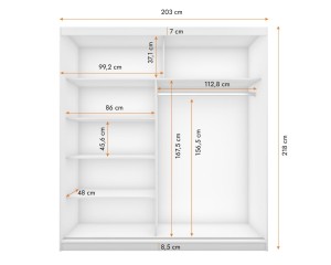 HEAVEN MULTI Schlafzimmer Set Komplettschlafzimmer Kleiderschrank 183 203 233 cm breit Deine Möbel