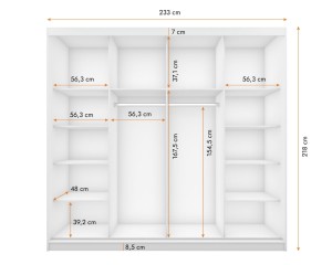 HEAVEN MULTI Schlafzimmer Set Komplettschlafzimmer Kleiderschrank 183 203 233 cm breit Deine Möbel