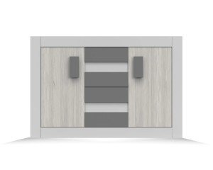 HEAVEN 2D4S Kommode Sideboard 145x96x50 cm (B/H/T) mit 4 Schubladen & 2 Türen, viel Stauraum Deine Möbel