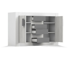 HEAVEN 2D4S Kommode Sideboard 145x96x50 cm (B/H/T) mit 4 Schubladen & 2 Türen, viel Stauraum Deine Möbel