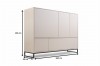 Produktmaße des Highboards: 120 cm Höhe, 160 cm Breite und 45 cm Tiefe.