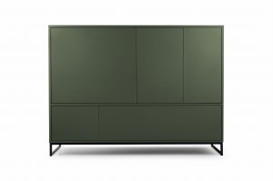 GENEVE 160 cm Kommode Sideboard Sandbeige Dunkelgrün Deine Möbel