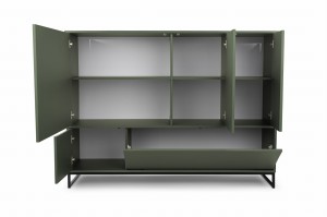 GENEVE 160 cm Kommode Sideboard Sandbeige Dunkelgrün Deine Möbel