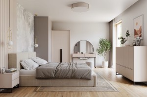 GENEVE 160 cm Kommode Sideboard Sandbeige Dunkelgrün Deine Möbel