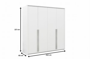 GENEVE B Schlafzimmer Set Komplettschlafzimmer Kleiderschrank 210 cm Deine Möbel