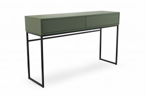 GENEVE 137 cm breit Schminktisch Sandbeige Dunkelgrün Deine Möbel