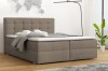 Florida Boxspringbett in Beige im modern eingerichteten Schlafzimmer mit wohnlicher Dekoration.