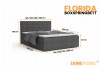 Florida Boxspringbett Grau – Übersicht der Maße und Abmessungen