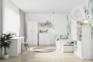 OSCAR Kinderbett in Weiß / Cashmere Deine Möbel