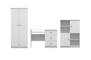 OSCAR A Jugendzimmer-Set in Weiß / Cashmere Deine Möbel