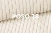 Detailweergave van de stofstructuur Poso 38 in beige voor gestoffeerde meubels.
