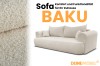 Stilvolles Bouclé-Sofa Baku in Weiß für ein gemütliches Zuhause.