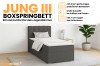 JUNG III Boxspringbett für das Jugendzimmer mit praktischem Bettkasten und Kaltschaum Topper.