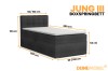 Infografik mit Maßen und Abmessungen für das JUNG III Boxspringbett.