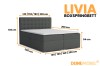 Maße und verfügbare Größen für das Livia Boxspringbett in der Übersicht.