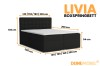 Maten en afmetingen van het Livia boxspringbed: overzicht van de beschikbare maten.