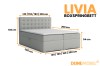 Afmetingen van het boxspringbed Livia in verschillende maten van 140 tot 200 cm.