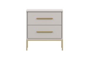 MIRELO Nachttisch 50 cm Nachtkonsole Cahmere Weiß Deine Möbel