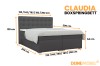 Dunkelgraues Boxspringbett Claudia Anthrazit mit Maßen, elegantes Design für Ihr Schlafzimmer.
