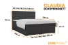 Graues Boxspringbett Claudia, Produktmaße für verschiedene Größen im Überblick.