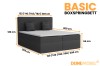 Abmessungen und Maße des Basic Boxspringbetts mit verschiedenen Breiten von 120 bis 200 cm.